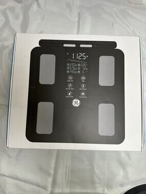 GE CS10G 8-Electrode Smart Body Fat Scale Bluetooth Body Composition Black